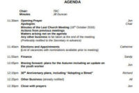 10 Church Meeting Agenda Templates In Pdf Doc Free For Printable Church Business Meeting Agenda Template