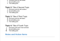 10 Free Meeting Agenda Templates Word And Google Docs Regarding How To Create An Agenda Template