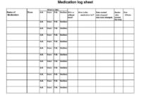 5 Best Images Of Free Printable Medication Log Sheets Within Medication Dispensing Log Template