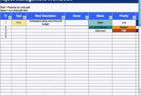5 Risk Issue Log Project Management Throughout Printable Project Management Issues Log Template