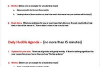 6 Daily Agenda Templates 6 Free Word Pdf Documents Within Awesome Daily Huddle Agenda Template