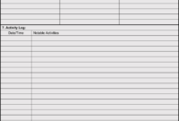 7 Daily Activity Log Templates And Sheets Excel Word Pdf Throughout Police Daily Activity Log Template