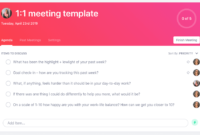 8 Oneonone Meeting Tips Plus Manager Oneonone Template Intended For 1 On 1 Meeting Agenda Template