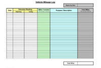 8 Printable Mileage Log Templates For Personal Or Inside Printable Self Employed Mileage Log Template