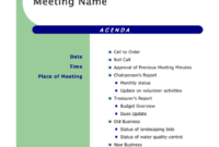 Agenda Capsules Design Meeting Agenda Template Agenda In Printable Fun Meeting Agenda Template