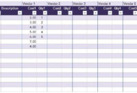 Competitor Price Comparison Excel Template Spreadsheet Regarding Cost Comparison Spreadsheet Template