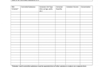 Controlled Substance Inventory Log Template With Controlled Substance Inventory Log Template