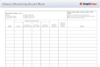 Diabetic Glucose Monitoring Record Sheet Example Smartdraw For Glucose Monitoring Log Template