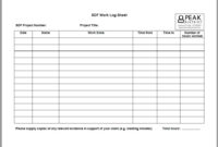 √ Free Printable Daily Work Log Template Templateral In Weekly Work Log Sheet Template