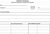 Employee Training Register Templates 9 Free Docs Xlsx For Employee Training Log Template