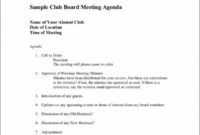 Free 10 Board Agenda Samples Templates In Pdf Ms Word Inside Homeowners Association Meeting Agenda Template