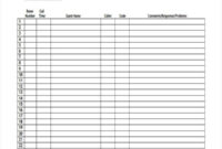 Free 17 Call Log Templates In Pdf Inside Call Back Log Template