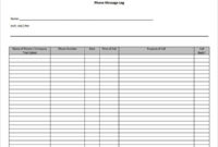 Free 9 Sample Phone Message Templates In Pdf Ms Word Excel With Voicemail Log Template