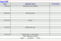Free Meeting Agenda Templates Intended For Multi Day Meeting Agenda Template