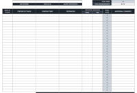 Free Mileage Log Templates Smartsheet Intended For Business Mileage Log Template