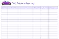 Fuel Consumption Log Template Word Templates In Amazing Vehicle Fuel Log Template