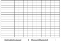Kitchen Temperature Log Sheets Chefs Resources Inside Quality Food Temperature Log Sheet Template