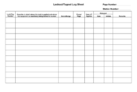 Lockout/Tagout Log Sheet Template In Word And Pdf Formats With Printable Infection Control Log Template