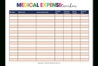 Medical Expense Tracker Free Printable Download Inside Medical Expense Log Template