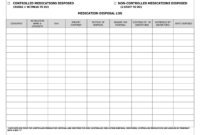 Medication Disposal Log In Word And Pdf Formats With Pharmacy Temperature Log Template
