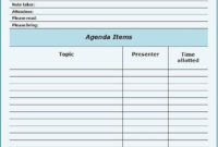 Meeting Agenda Template Download Page อินโฟกราฟิก With Best Free Meeting Agenda Template Word