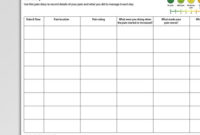 Pain Diary Psychology Tools Throughout Pain Log Template