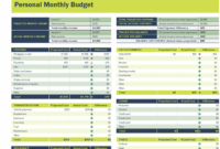 Personal Monthly Budget Spreadsheet In Cost Of Living Budget Template