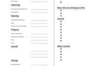 Pin On Cub Scout Ideas In Cub Scout Pack Meeting Agenda Template