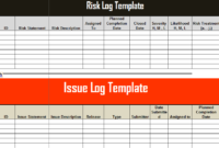 Pin On Learning Intended For Printable Project Management Issues Log Template