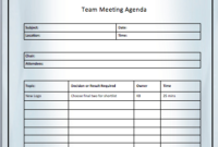 Project Team Meeting Agenda Template Meeting Agenda Intended For Best Project Team Meeting Agenda Template
