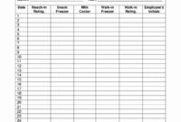 Restaurant Manager Log Book Template Fresh Temperature Chart Within Restaurant Manager Log Book Template