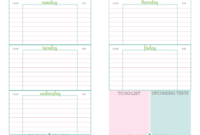 Student Planner Printables Homework Planner Student Throughout Awesome Middle School Agenda Template