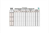 Toilet Cleaning Schedule Template Excel Google Search For Free Restroom Cleaning Log Template