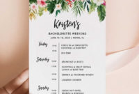 Tropical Bachelorette Itinerary Template Han Party Itinerary Bachelorette Party Itinerary Beach Bachelorette Weekend Itinerary Printable For Printable Bachelorette Party Agenda Template