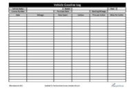 Vehicle Gasoline Log Download And Print Pdf Document Regarding Vehicle Fuel Log Template