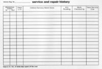 Vehicleservicerecordlogtemplate265 Templates Records For Vehicle Service Log Book Template