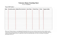 Volunteer Hour Log Template Addictionary Inside Volunteer Hours Log Sheet Template