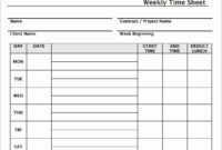 Work Hours Log Sheet Fresh Weekly Employee Timesheet With Regard To Work Hours Log Template