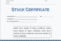 10 Best Free Stock Certificate Templates Word Pdf Pertaining To Best Free Stock Certificate Template Download
