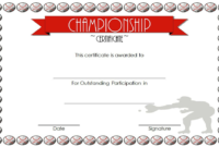 10 Certificate Of Championship Template Designs Free Throughout 10 Free Printable Softball Certificate Templates