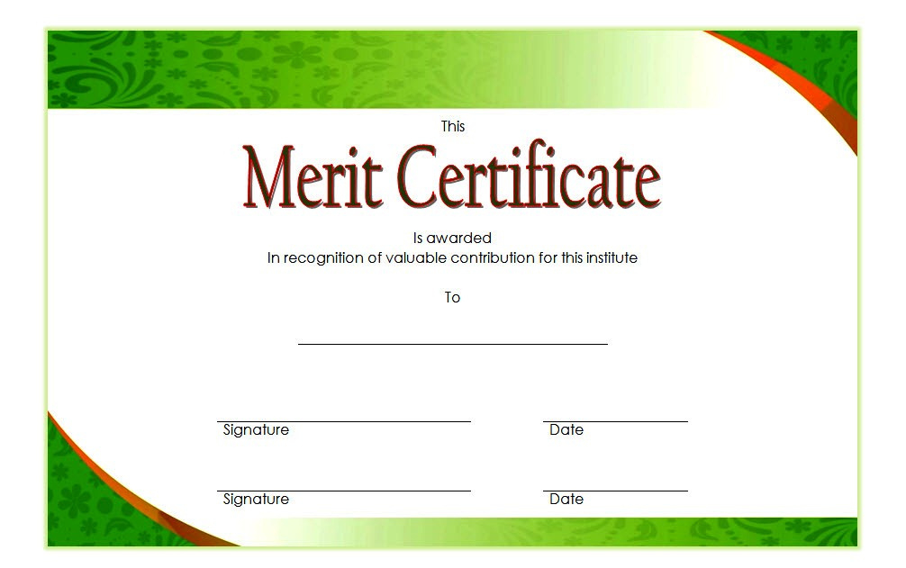 10 Certificate Of Merit Templates Editable Free Download For Scholarship Certificate Template