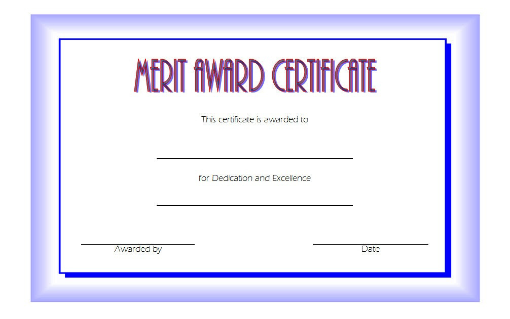 10 Certificate Of Merit Templates Editable Free Download Within Best Honor Roll Certificate Template Free 7 Ideas