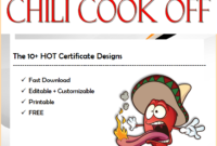 10 Chili Cook Off Certificate Template Free Printables With Regard To Free Chili Cook Off Award Certificate Template Free