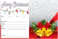 10 Christmas Gift Templates Free Typable For Gift Certificate Template In Word 10 Designs