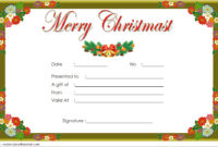 10 Christmas Gift Templates Free Typable Pertaining To Christmas Gift Certificate Template Free Download