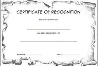 10 Downloadable Certificate Of Recognition Templates Free Inside Certificate Of Recognition Template Word