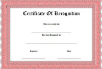 10 Downloadable Certificate Of Recognition Templates Free Within Amazing Template For Certificate Of Appreciation In Microsoft Word