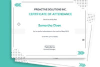 10 Free Attendance Certificate Templates Word Doc For Amazing Perfect Attendance Certificate Template Editable