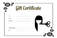 10 Free Printable Beauty Salon Gift Certificate Templates Inside Awesome Happy New Year Certificate Template Free 2019 Ideas