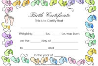 10 Free Printable Birth Certificate Templates Word Pdf Throughout Amazing Fake Birth Certificate Template